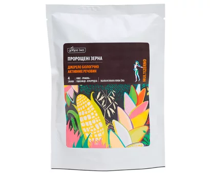 Проросшие зерна овса, ячменя, пшеницы, кукурузы